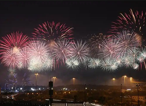 个旧市焰火晚会